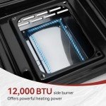 Royal Gourmet PD1305H 3-Burner Propane Gas Grill and Griddle Combo with Lid, 3-in-1 Grill Griddle Combo with 29,000 BTUs Output for Outdoor Cooking, 364 Sq. In. Cooking Area, Silver & Black