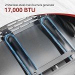 Royal Gourmet PD1305H 3-Burner Propane Gas Grill and Griddle Combo with Lid, 3-in-1 Grill Griddle Combo with 29,000 BTUs Output for Outdoor Cooking, 364 Sq. In. Cooking Area, Silver & Black