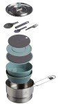 Stanley Wildfare Go 14-Piece Stainless Steel Prep & Cook Set | 1.65 qt Saucepan with Fold & Lock Handle | Bowls, Utensils, Cutting Board | Camping Essentials for Your Camp Kitchen | BPA-Free