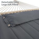 SUNCREAT 2 Person Hammock with Stand, Heavy Duty Portable Hammocks, 475 lbs Capacity, Dark Grey