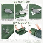 Wevelel Memory Sleeping Pad, 3.1" Ultra-Thick Foam Sleeping Mats for Camping, Easy Inflate&Deflate,9.5 R-Value Insulated Camping Mattress Pad with Pillow, for Car Travel Tent