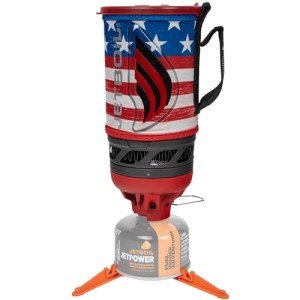 Jetboil Flash Camping and Backpacking Stove System, Portable Propane/Isobutane Burner with Cooking Cup for Outdoor Trips and Hiking, Patriotic