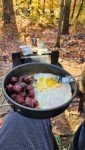 Camping Cooking Set 17pcs, Camping Cookware with Aluminum Non-Stick Pot Pan Kettle Set and 2 Set Stainless Steel Cups Plates Forks Knives Spoons for Backpacking Hiking, Camping Cooking