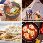 Bulin Camping Cookware Pots and Pans Set, Lightweight Backpacking Cooking Set Outdoor Cook Gear for Family Hiking Picnic (Kettle, Pot, Frying Pan, Bowls, Plates, Spoon)