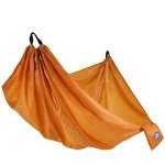 Equip Outdoors Portable Camping Hammock, Hanging Kit Included, One Person Recycled Fabric Hammock, Turmeric Yellow…