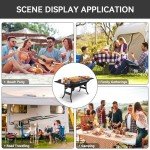 Portable Charcoal Grill Foldable Grills BBQ Grill Charcoal Small Grill for Travel, Camping, Outdoor Cooking, Backyard, Hiking, Patio Garden, Picnics, Black