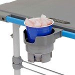 CORE Outdoor Camp Table | 4 Foot Table with Adjustable Height and Storage for Camping Accessories | Foldable & Portable for Beach, Picnic, Backyards, BBQ, Tailgate, Patio and Party