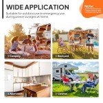 ROVSUN 2-in-1 Portable Camping Stove & Propane Grill with Enamel Griddle & Piezo Igniter, Tabletop Camp Stove with Built-in Handle, Wind Panel & Regulator for Outdoor Camping, Tailgating, Grilling