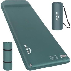 Camping Sleeping Pad - Ultra-Thick Camping Mattress Pad with Built-in Foot Pump Memory Foam Camp Pad - Easy Inflate&Deflate - 4-Season Portable Camp Sleeping Mat with Pillow for Travel/Car/Tent/Home