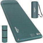 Camping Sleeping Pad - Ultra-Thick Camping Mattress Pad with Built-in Foot Pump Memory Foam Camp Pad - Easy Inflate&Deflate - 4-Season Portable Camp Sleeping Mat with Pillow for Travel/Car/Tent/Home