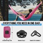 Camping Hammock Double & Single Portable Hammock with Tree Straps, Lightweight Nylon Parachute Hammocks Camping Accessories Gear for Indoor Outdoor Backpacking, Travel, Hiking, Beach