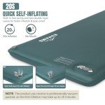 Camping Sleeping Pad - Ultra-Thick Camping Mattress Pad with Built-in Foot Pump Memory Foam Camp Pad - Easy Inflate&Deflate - 4-Season Portable Camp Sleeping Mat with Pillow for Travel/Car/Tent/Home