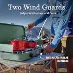 Coleman Cascade 222 2-Burner Camping Stove, Portable Cooktop with 22,000 BTUs, Matchless Lighting, & Dual Wind Guards, Great for Outdoor Cooking, Camping, Tailgating, Grilling, BBQs, & More