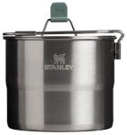 Stanley Wildfare Go Two Bowl Mess Kit | 8pc Portable Pot & Cookware Set | 1.25qt Stainless Steel Pot w/Locking Handle, Lid, 2 Bowls & Sporks