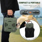 ALBOMI 2 Burner Propane Camping Stove,Portable Folding Gas Stove for Camping with 17200 BTU,Two Adjustable Burners with Easy Carrying Handle&Inlet Gas Pipe,Outdoor Camp Stove for Camping Backpacking