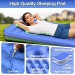 Wusrop Double Sleeping Pad for Camping, Extra Thick 5 Inch Self-Inflating 2 Person Camping Mattress,with Built-in Foot Pump, Insulated Inflatable Camping Mat for Backpacking, Hiking, Tents & Winter