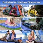Wusrop Double Sleeping Pad for Camping, Extra Thick 5 Inch Self-Inflating 2 Person Camping Mattress,with Built-in Foot Pump, Insulated Inflatable Camping Mat for Backpacking, Hiking, Tents & Winter