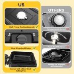 2 Burner Portable Camping Stove Propane, Folding Propane Stove for Camping, Camp Stove with 17,000 BTU,Two Adjustable Burners Gas Camping Stove with Carrying Bag for Outdoor Cooking,BBQ