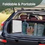 Titanker Folding Camping Table 3ft, Folding Picnic Table, Camp Tables Portable, 50% Extra Side Space, Outdoor Patio Table, RV/Car Camping Essentials, Aluminum Light & Solid