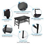 KPR Retractable Small Folding Table and Stool Set, Portable Camping Foldable Table Lightweight Yet More Sturdy with Adjustable Stool for Outdoor Picnic, Beach, Camp, Also Ideal as Laptop Bed Desk