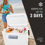 Coleman Classic Series 52qt Marine Cooler, Fully Insulated Lid & Body Keeps Ice up to 3 Days, Holds up to 80 Cans