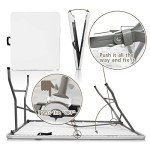 Camp Solutions Plastic Folding Table, 5 FT Folding Table, Plastic Portable Tables for Dining Parties Card Picnic Camping, Granite White