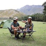 Naturehike FT11 Height Adjustable Camping Table, Ultralight Aluminum Roll Up Table with Carry Bag, Portable Backpacking Camp Table for Hiking Picnic Fishing Beach