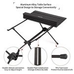 Naturehike FT11 Height Adjustable Camping Table, Ultralight Aluminum Roll Up Table with Carry Bag, Portable Backpacking Camp Table for Hiking Picnic Fishing Beach