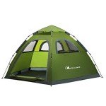 Moon Lence Instant Pop Up Family Camping Tent - 4-5 Person Portable Automatic Tent - Waterproof Windproof for Camping, Hiking, Mountaineering
