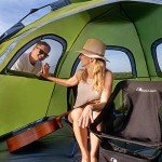 Moon Lence Instant Pop Up Family Camping Tent - 4-5 Person Portable Automatic Tent - Waterproof Windproof for Camping, Hiking, Mountaineering
