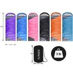 tuphen- Sleeping Bags for Adults Kids Boys Girls Backpacking Hiking Camping Microfiber Liner, Cold Warm Weather 4 Seasons Winter, Fall, Spring, Summer, Indoor Outdoor Use, Lightweight & Waterproof