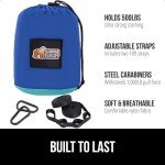 GORILLA GRIP Durable Portable Camping Hammock, Holds 500lbs with Heavy Duty Tree Straps, Comfortable Travel Swing, Camp Hammocks, Easy to Use and Install, Outdoor Essentials, Blue, 10x6.5 FT
