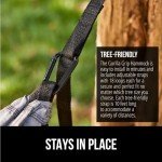 GORILLA GRIP Durable Portable Camping Hammock, Holds 500lbs with Heavy Duty Tree Straps, Comfortable Travel Swing, Camp Hammocks, Easy to Use and Install, Outdoor Essentials, Blue, 10x6.5 FT