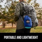 GORILLA GRIP Durable Portable Camping Hammock, Holds 500lbs with Heavy Duty Tree Straps, Comfortable Travel Swing, Camp Hammocks, Easy to Use and Install, Outdoor Essentials, Blue, 10x6.5 FT