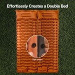 OGERY Sleeping Pad, 4" Extra-Thick Camping Sleeping Pad with Pillow and Built-in Foot Pump, Self Inflating Air Mattress Mat for Camping Backpacking Hiking Traveling Tent