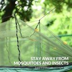 Bestrip Camping Hammock with Mosquito Net, Portable Outdoor Hammock Lightweight 210T Nylon Travel Bed for Backyard Hiking Garden Travel