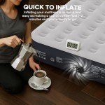 InnoTruth Queen Camping Air Mattress with Built-in Pump, 13" Raised Comfort, Ideal for Travel, Camping, Outdoor, Summer Camp, Durable Inflatable Bed for Home & Guests, Gray