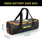 TMEOIIPY Ebike Battery Bag - Large Capacity Fireproof Lipo Battery Charging and Storage Bag, Portable Ebike Accessory (20 x 6.3 x 6.3in)