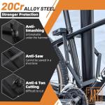 ICOCOPRO Folding Bike Lock with 3 Keys, 2.8 FT Bicycle Lock Compact Bike Locks Anti Theft, High Security Scooter Bike Lock Combination, Heavy Duty Bike Chian Lock with Bracket (Black-2)
