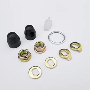 Auto-plaza E-Bike M14 Shaft Hub Motor Nuts Bike Safety Washers Electric Bicycle Wheel Lock Nuts Motor Axle Bolt Screw Full Set