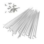 BaveL 36 Pcs 14G Sliver Bicycle Steel Spokes (201 mm-309 mm) with Copper Cap 36pcs,Mountain Bike Spokes,for MTB,Ebike,City Bikes-Replacement/Repair Spoke (Silver 230 mm)