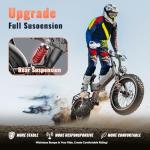 SASIKEIBIKE Fat tire Electric Bike 52V 20ah