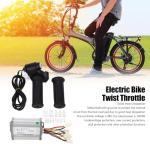 Topyond 48V Controller Kit with Throttle, 1000W Brushed Motor Speed Controller Twist Throttle with Lock Key, Electric Bike Retrofit Kit for 48V 1000W Motor