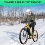 ROCKBROS Ebike Battery Cover Neoprene E Bike Battery Protective Cover for Outdoor Riding ebike accessories for Isolating Battery, Wear Resistant, Dirt Resistant