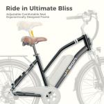 Jasion CB1 Electric Bike for Adults, 1000W Motor Peak Ebike, 450Wh Removeable Battery, 26'' City Cruiser Bicycle, 22 MPH Commuter Women Ebike, 7-Speed Gear