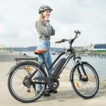 Jasion CB1 Electric Bike for Adults, 1000W Motor Peak Ebike, 450Wh Removeable Battery, 26'' City Cruiser Bicycle, 22 MPH Commuter Women Ebike, 7-Speed Gear