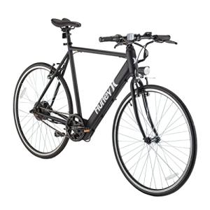 Hurley Carve Electric Urban Single Speed E-Bike 700C Bicycle (Charcoal, L / 21 Fits 5'10"-6'4")