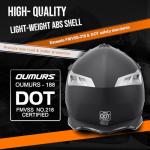 OUMURS Adult Dirt Bike Helmet with Goggles Gloves & Mask Adjustable Sun Visor Motorcycle Adult ATV Helmet Off-Road Motocross Downhill Moped MX BMX for Unisex-Adult-Matte Black-188, M