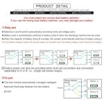 TSDZ2 Electric Bike Dual Battery Discharge Converter 40A 24-72VDC Dual Battery Pack Switch Balancer Double Battery Parallel Module with XT60 Plug for 750w 1000w Motor