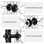 ZTZ 20/26 x 4.0 inch Fat Tire Bike Front Wheel, Aluminum Alloy Bike Rim, 36H High-Strength Fat Bike Wheelset, 135mm Hub, 9mm Quick Release, Disc Brake, Perfect for Snow, Beach, eBikes (26 * 4.0 inch)